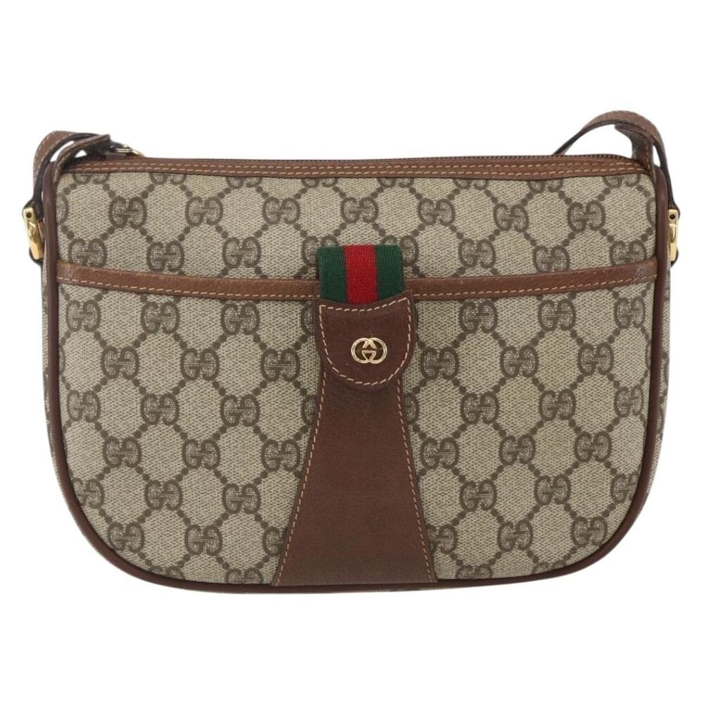 Gucci GG Supreme Web Shoulder Bag Beige